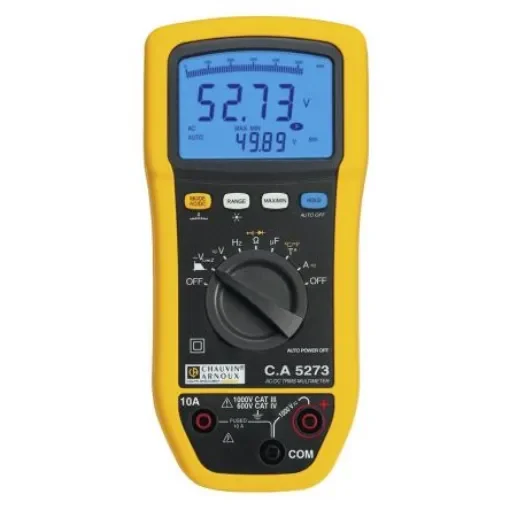 Chauvin Arnoux CA 5273 Handheld Digital Multimeter, True RMS, 10A ac Max, 20A dc Max, 1000V ac Max - P01196773 product image