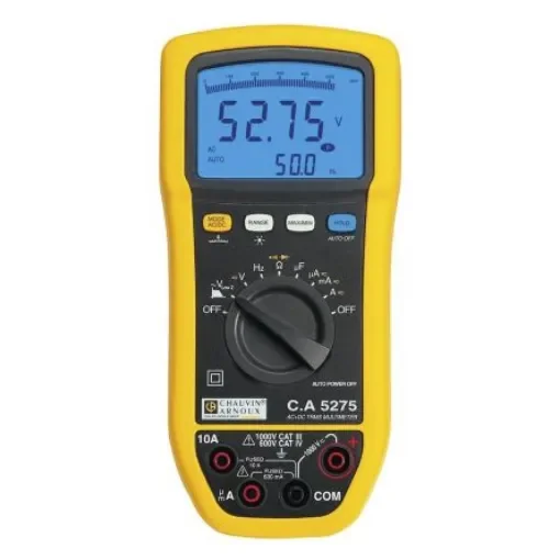 Chauvin Arnoux CA 5275 Handheld Digital Multimeter, True RMS, 10A ac Max, 10A dc Max, 1000V ac Max - P01196775 product image