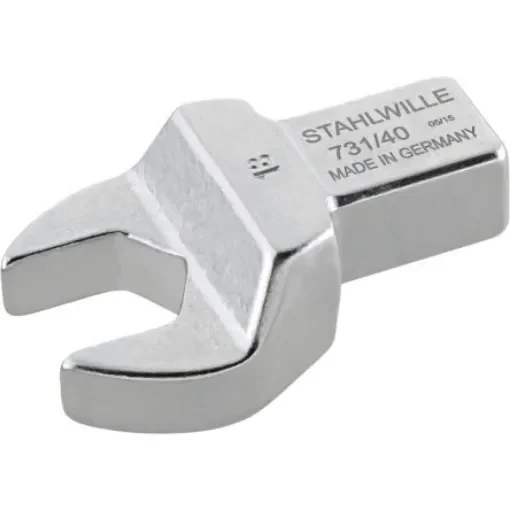 STAHLWILLE 731/40 Series Open Ended Insert Spanner Head, 38.0 mm, 14 x 18mm Insert, Chrome Plated Finish - 58214038 product image