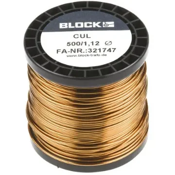 Block 1.12mm Enamelled Copper Wire, 17 AWG 44m Reel - CUL 500/1,12 product image