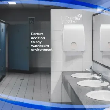 Kimberly Clark Plastic White Wall Mounting Paper Towel Dispenser, 320mm x 420mm x 150mm - 6954 product image