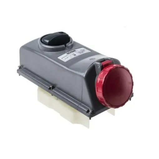 Scame IP67 Red Panel Mount 3P + N + E Right Angle Industrial Power Socket, Rated At 16A, 415 V - 402.1687 product image