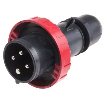 Scame IP66 Red Cable Mount 3P + E Industrial Power Plug, Rated At 16A, 415 V - 218.EX1636 product image