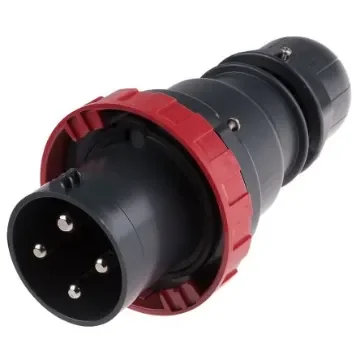 Scame IP66 Red Cable Mount 3P + E Industrial Power Plug, Rated At 63A, 415 V - 218.EX6336 product image