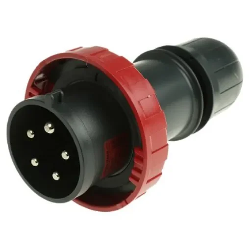 Scame IP66 Red Cable Mount 3P + N + E Industrial Power Plug, Rated At 32A, 415 V - 218.EX3237 product image