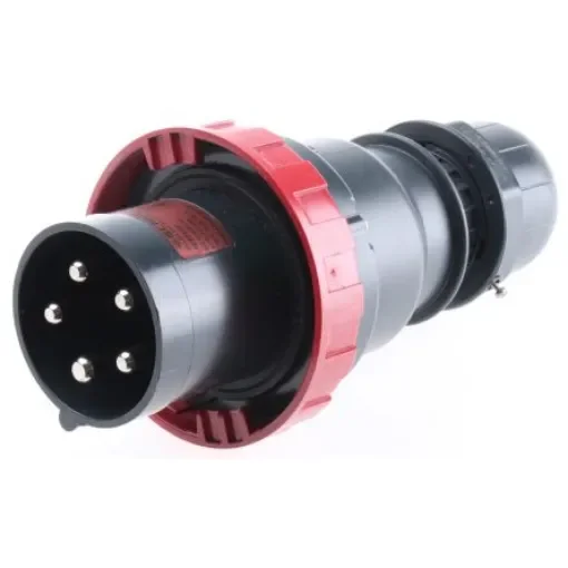Scame IP66 Red Cable Mount 3P + N + E Industrial Power Plug, Rated At 63A, 415 V - 218.EX6337 product image