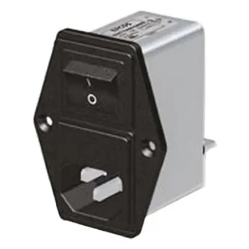 EPCOS 2A, 250 V ac/dc Panel Mount IEC Inlet Filter B84776A0002A000, Tab product image