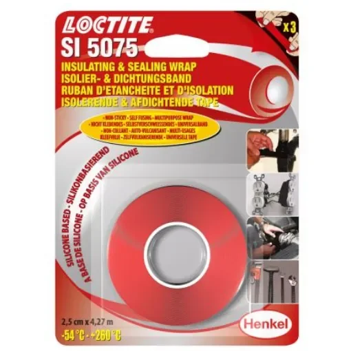 Loctite 5075 Red Silicone Rubber Electrical Tape, 25mm x 4.27m product image