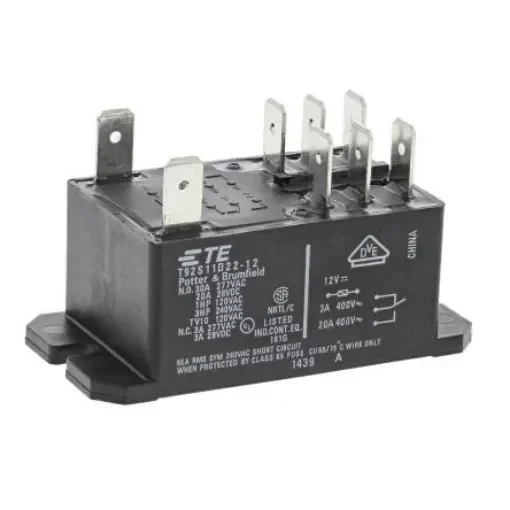 TE Connectivity Panel Mount Power Relay, 12V dc Coil, 30A Switching Current, DPDT - T92S11D22-12 9-1393211-3 product image
