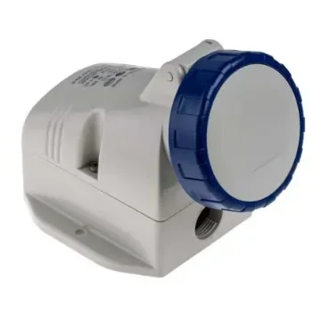 Scame IP66, IP67 Blue Wall Mount 2P + E Industrial Power Socket, Rated At 16A, 230 V - 518.1653T product image