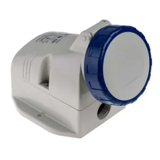 Scame IP66, IP67 Blue Wall Mount 2P + E Industrial Power Socket, Rated At 16A, 230 V - 518.1653T product image