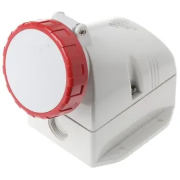 Scame IP66, IP67 Red Wall Mount 3P + E Industrial Power Socket, Rated At 16A, 415 V - 518.1656T product image