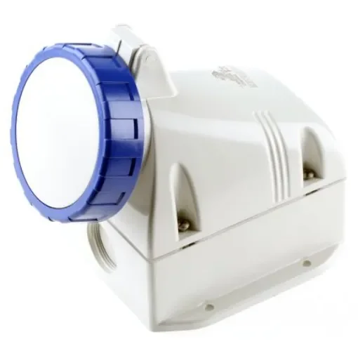 Scame IP66, IP67 Blue Wall Mount 2P + E Industrial Power Socket, Rated At 32A, 230 V - 518.3253T product image