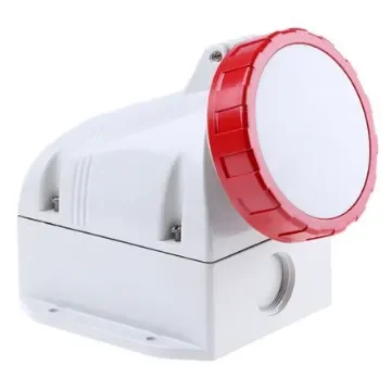 Scame IP66, IP67 Red Wall Mount 3P + N + E Industrial Power Socket, Rated At 32A, 415 V - 518.3257T product image