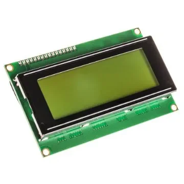 Parallax Inc 27979 Alphanumeric LCD Display, Black on Green, 4 Rows by 20 Characters, Transflective product image