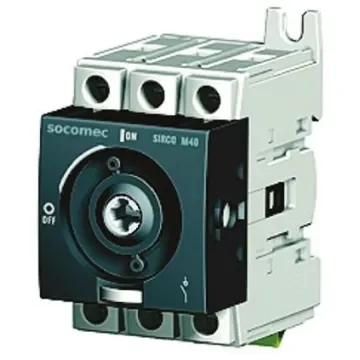 Socomec 3P Pole Isolator Switch - 100A Maximum Current, 45kW Power Rating, IP20 - 2200 3010 product image