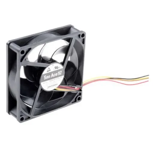 Sanyo Denki San Ace 9GA Series Axial Fan, 12 V dc, DC Operation, 132m³/h, 4.68W, 390mA Max, 92 x 92 x 25mm - 9GA0912P4J03 product image