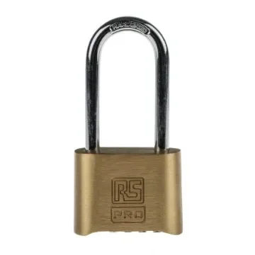 RS PRO Combination Brass, Steel Padlock, 7mm Shackle, 53mm Body - 7816026 product image