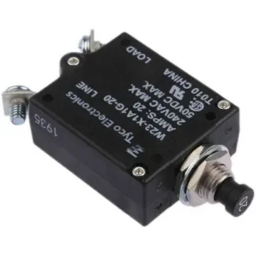 TE Connectivity Thermal Circuit Breaker - W23  Single Pole 50 V dc, 250V ac Voltage Rating, 20A Current Rating - W23-X1A1G-20 product image