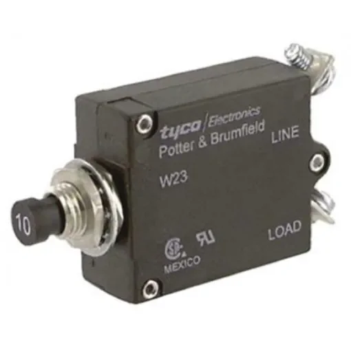 TE Connectivity Thermal Circuit Breaker - W23  Single Pole 50 V dc, 250V ac Voltage Rating, 35A Current Rating - W23-X1A1G-35 product image