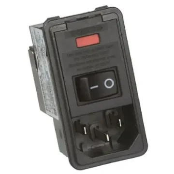 TE Connectivity 10A, 250 V ac Male Snap-In IEC Filter 2 Pole PS0S0SSXA, Spade 1 Fuse product image