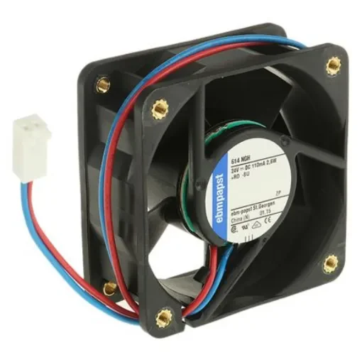 ebm-papst 600 N Series Axial Fan, 24 V dc, DC Operation, 46m³/h, 2.6W, 60 x 60 x 25mm - 614NGH-RS0 product image