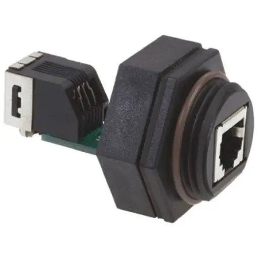 TE Connectivity RJ11 Circular Bulkhead Connector - 1-1546415-1 product image