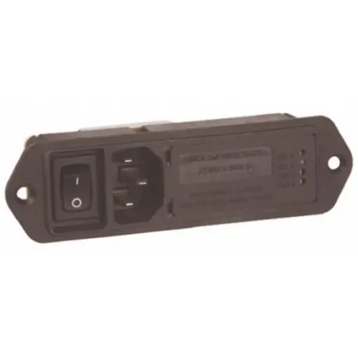 TE Connectivity 5A, 250 V ac Male Flange Mount IEC Filter 2 Pole 5EFM4S, Spade 1, 2 Fuse product image