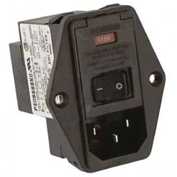 TE Connectivity 10A, 250 V ac Male Flange Mount IEC Filter 2 Pole PE0SXDHX0, Spade 2 Fuse product image