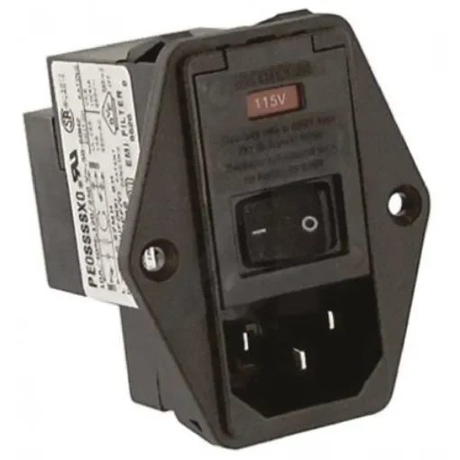 TE Connectivity 10A, 250 V ac Male Flange Mount IEC Filter 2 Pole PE0SXDHX0, Spade 2 Fuse product image