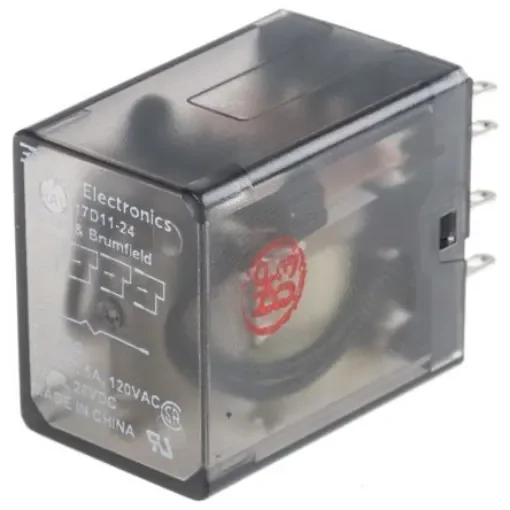 TE Connectivity Plug In Power Relay, 24V dc Coil, 3A Switching Current, 4PDT - KHAU-17D11-24 product image