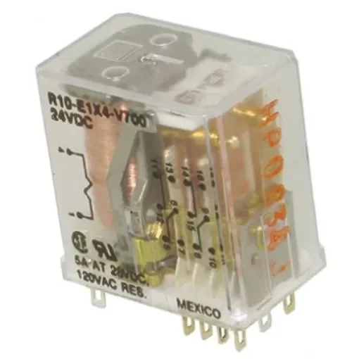 TE Connectivity Power Relay, 24V dc Coil, 5A Switching Current, 4PDT - R10-E1X4-V700 product image