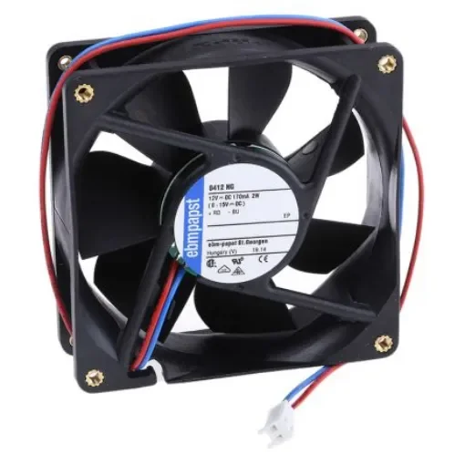 ebm-papst 8400 N Series Axial Fan, 12 V dc, DC Operation, 69m³/h, 2W, 80 x 80 x 25mm - 8412NG-RS0 product image