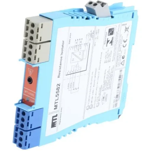 Eaton 1 Channel Zener Barrier, Resistance Isolator, RTD Input, Resistance Output, ATEX - MTL5582/RS product image