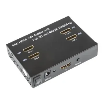 NewLink 4 Port 1 Input 4 Output HDMI Splitter - up to 4K - HD-SLT404DUO product image