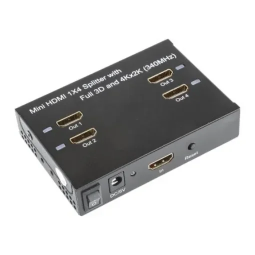 NewLink 4 Port 1 Input 4 Output HDMI Splitter - up to 4K - HD-SLT404DUO product image