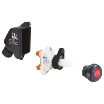Bartec ComEx Series Illuminated Push Button, Panel Mount, SPST, IP20 - 07-3363-4810 + 05-0042-0050 + 05-0003-006500 product image