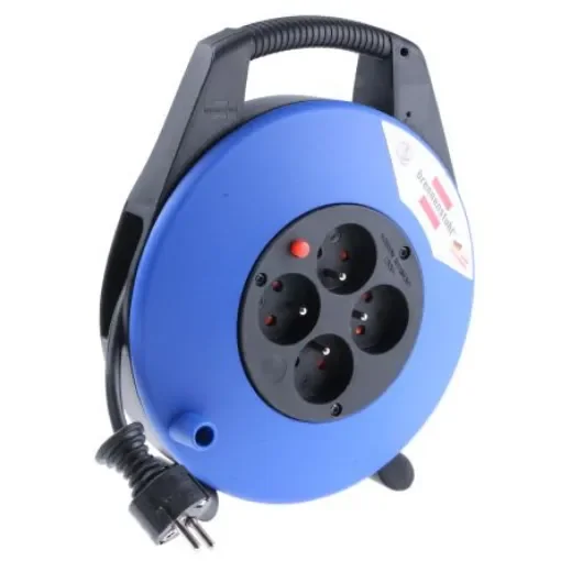 brennenstuhl 10m 4 Socket Type E - French Cable Reel Cassette Reel, 230 V, IP20 - 1604464 product image