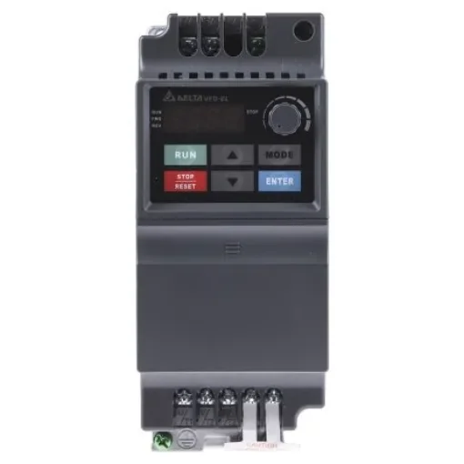 Delta Electronics Inverter Drive, 0.4 kW, 1 Phase, 230 V ac, 6.5 A, VFD-EL Series - VFD004EL21A product image