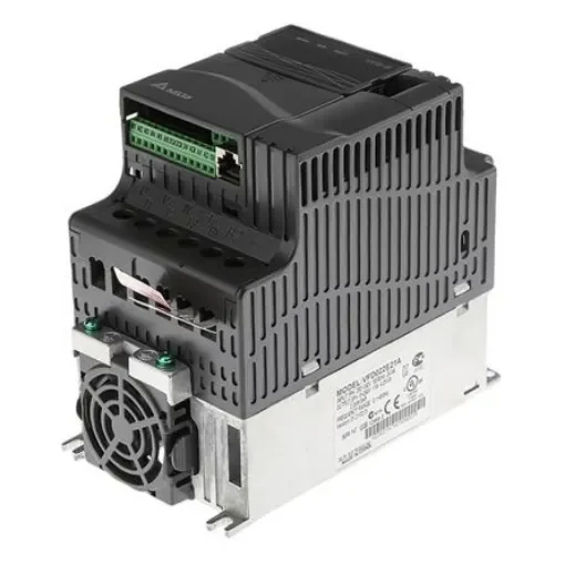 Delta Electronics Inverter Drive, 2.2 kW, 1 Phase, 230 V ac, 15 A, 24 A, VFD-E Series - VFD022E21A product image