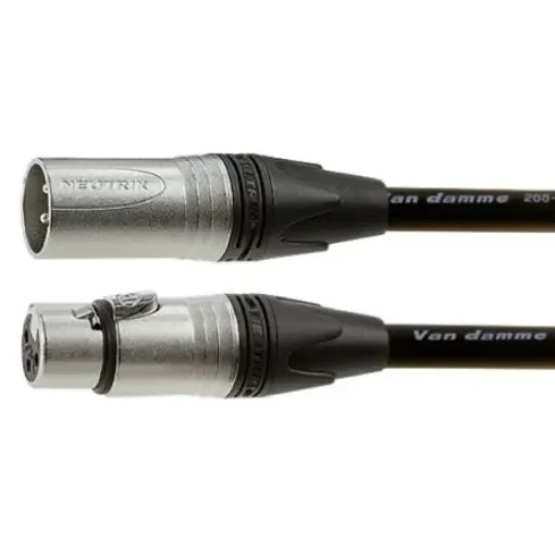 Van Damme Male 5 Pin XLR to Female 5 Pin XLR  Cable, Black, 5m - 401-028-001 product image
