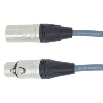 Van Damme Male 5 Pin XLR to Female 5 Pin XLR  Cable, Grey, 3m - 401-026-081 product image