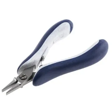 ideal-tek 25.E Electronics Pliers, Flat Nose Pliers, 135 mm Overall, Straight Tip, 10mm Jaw, ESD - 25.E6011.CRBG product image