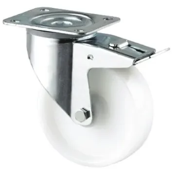 Tente Braked Swivel Castor Wheel, 350kg Capacity, 160mm Wheel - 3477UOR160P63 product image