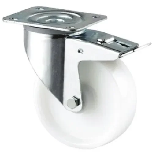 Tente Braked Swivel Castor Wheel, 350kg Capacity, 160mm Wheel - 3477UOR160P63 product image