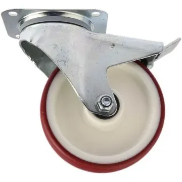 Tente Braked Swivel Castor Wheel, 350kg Capacity, 160mm Wheel - 3477UAR160P63 red product image