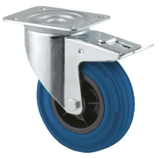 Tente Braked Swivel Castor Wheel, 70kg Capacity, 80mm Wheel - 8477PID080P62 product image