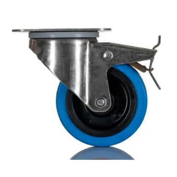 Tente Braked Swivel Castor Wheel, 160kg Capacity, 100mm Wheel - 8477UFD100P62 product image
