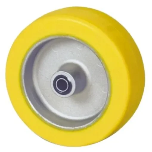 Tente Yellow Silicone Rubber Corrosion Resistant, Self Lubricating Bushing Trolley Wheel, 160kg - IDG100x35-Ø8 product image