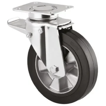 Tente Braked Swivel Castor Wheel, 300kg Capacity, 125mm Wheel - 3642IEP125P63 product image